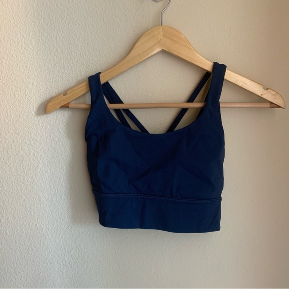 Lululemon Dark Blue Strappy Sports Bra Size 4 - Picture 3 of 6